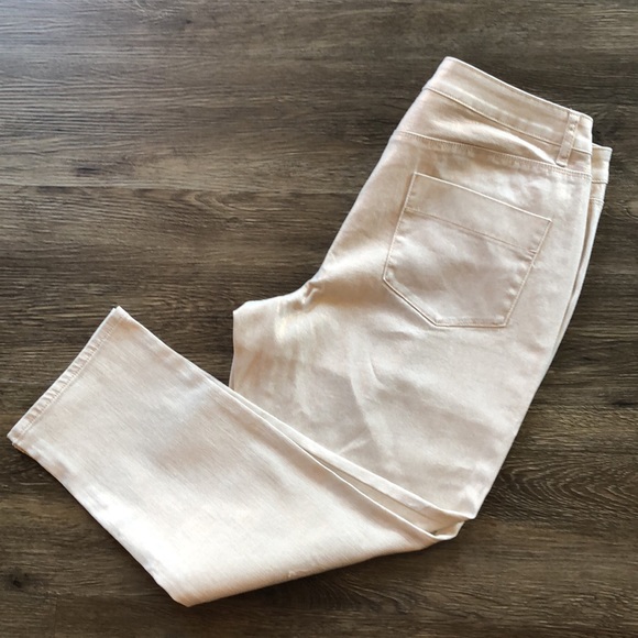 SUBTLE SPARKLE DENIM! COLDWATER CREEK ROSE GOLD METALLIC ANKLE JEANS - Picture 3 of 15